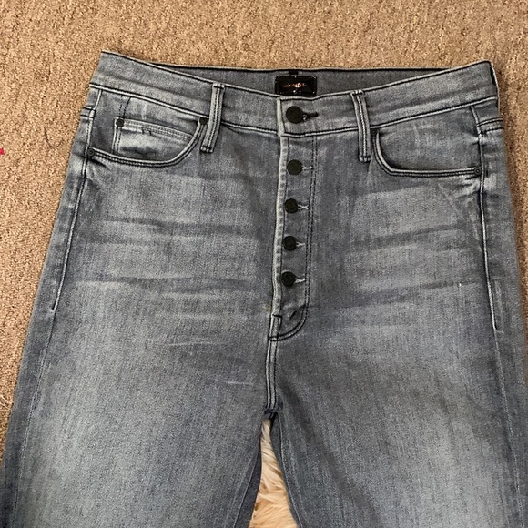 MOTHER The Pixie Dazzler Ankle Fray Jeans Anthropologie - Picture 7 of 16